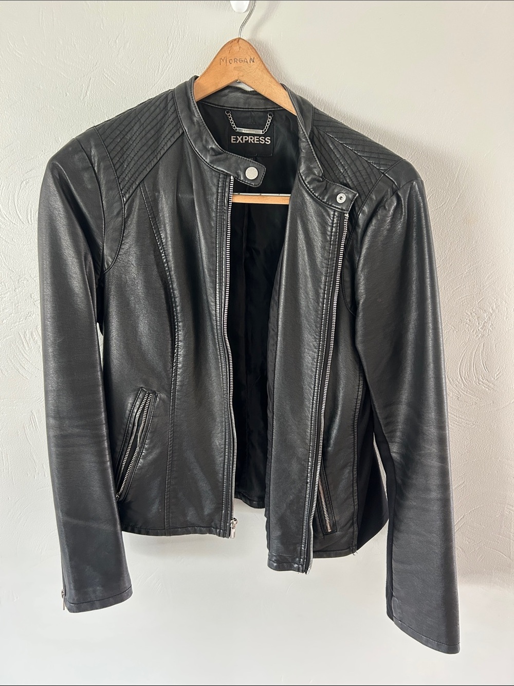 Vintage express faux leather jacket